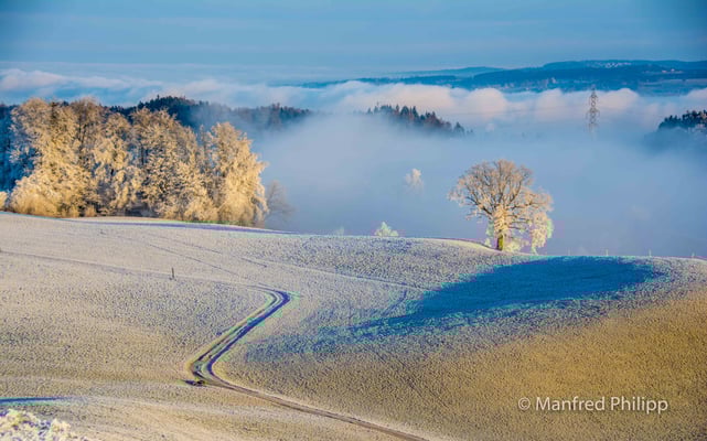 Nebelmeer auf dem Hirzel