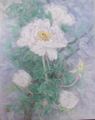 「白」牡丹