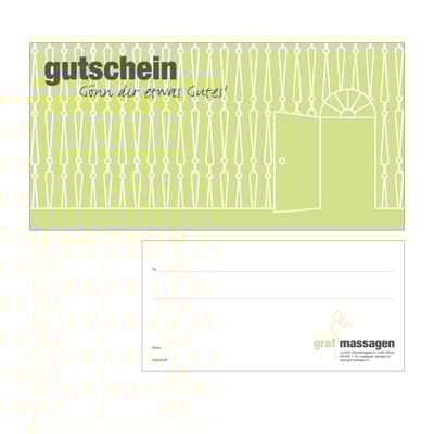Gutschein | Vorder- und Rückseite