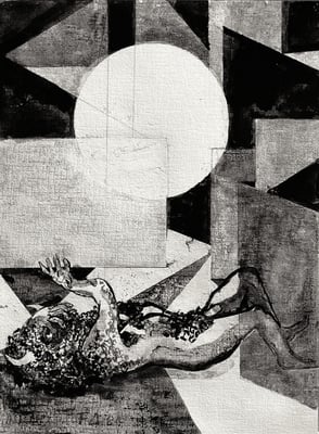 Illustration zur Ballade Minotaurus IV, [Titel der Serie:]. Illustratin zur Ballade Minotaurus. Illustration pour la ballade « Minotaure »