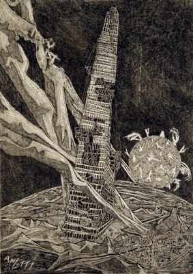 Turmbau I, [Titel der Serie:] Turmbau. Tour de Babel presque achevée, [titre de la série :] Turmbau