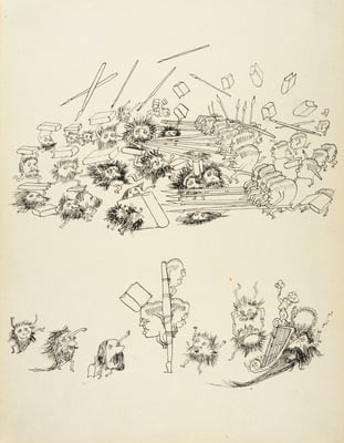 [‘Sempachschlacht’] [Titel der Serie:] Künstler und Kritiker