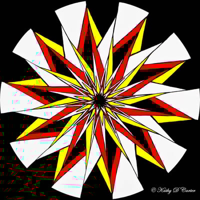 "Free to be Me" Healing Art Mandala by Kathy D Carter