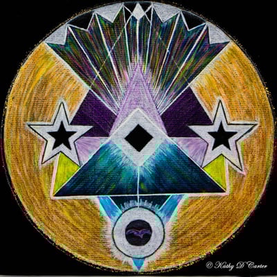 "Second Chakra" Healing Art Mandala by Kathy D Carter