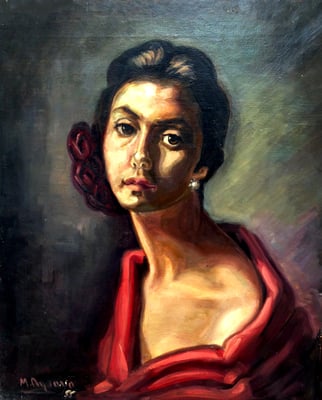 1955. 55x46 cm. Oleo sobre lienzo. Fernanda