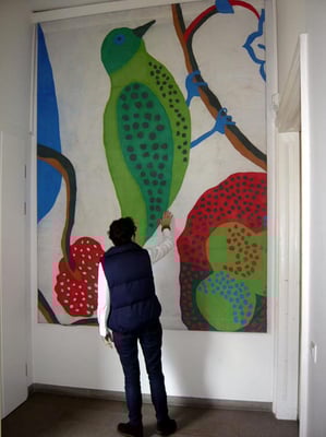 Österreich. Pavillon für die Weltausstellung in Sevilla-E: Prototyp der Fassade in Originalgroesse - Foto © Knauer Architekten