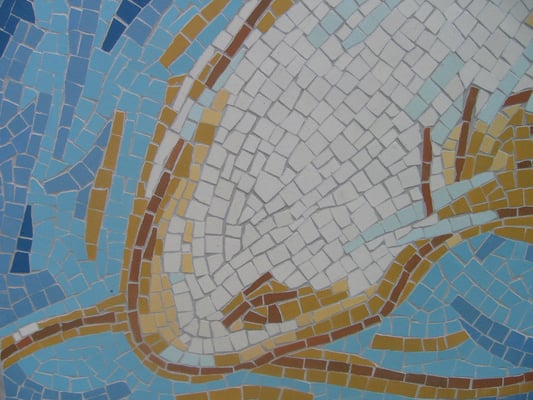 détail du poisson en mosaïque