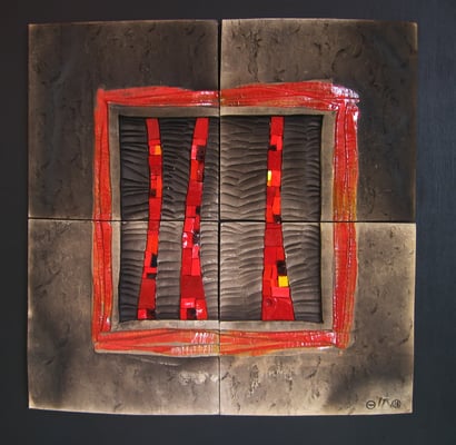 très gd carré, 65x65 cm, MAGMA TRACE 2015