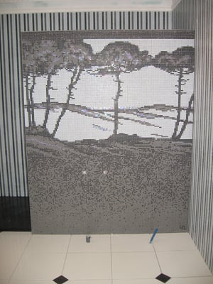 salle de bain posée et joitoyée