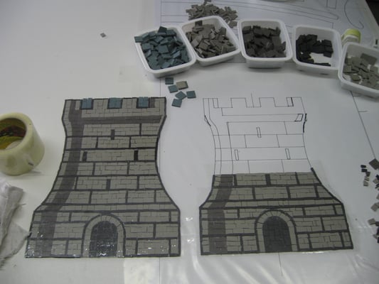 les tours du blason en réalisation