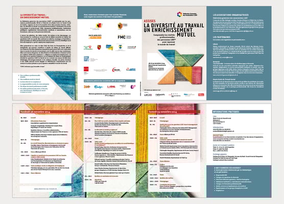 ASSISES: LA DIVERSITÉ AU TRAVAIL, UN ENRICHISSEMENT MUTUEL |  DÉPLIANT |  RÉALISATION DU FLYER AVEC VIRGINIE FÜRST