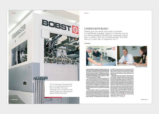 BOBST | MAGAZINE PACKAGE | CONCEPTION ET RÉALISATION
