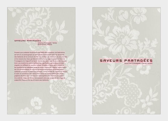 SAVEURS PARTAGÉES | LIVRE DE SÉVERINE FROMAIGEAT ET SARAH GIRARD | CRÉATION GRAPHIQUE EN COLLABORATION AVEC CLAIRE GOODYEAR