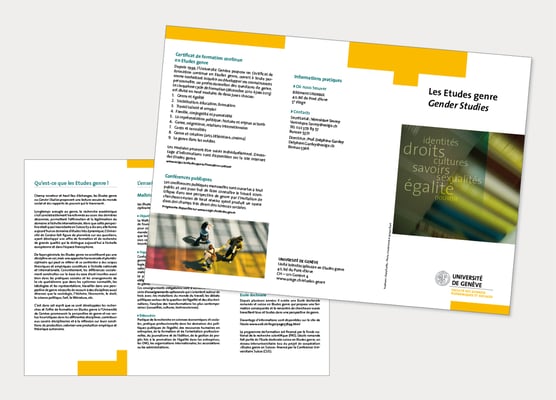 UNIVERSITÉ DE GENÈVE | DÉPLIANT | CONCEPTION ET RÉALISATION