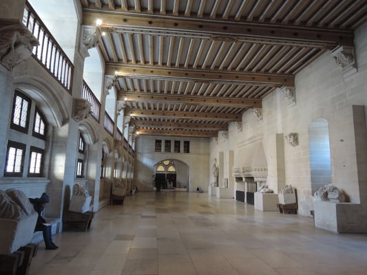 château de Pierrefonds, grande salle, plafonds peints