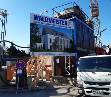 Bautafel Format 4x3m Waldmeisterstraße München