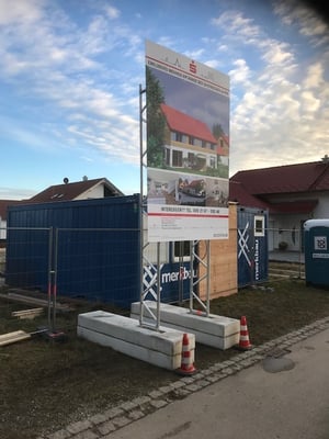 Mobiles Bautafel Miet System 2x3m  Mühldorf