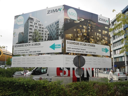 Bautafel V-Ausrichtung LAO Perlach