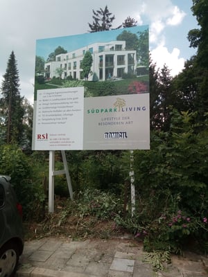 Bauschild Holzkonstruktion 300 x 300 cm