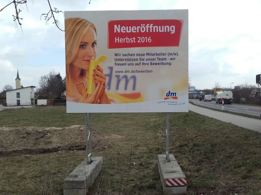 Miet Bautafel mobil 4x3m Bayern