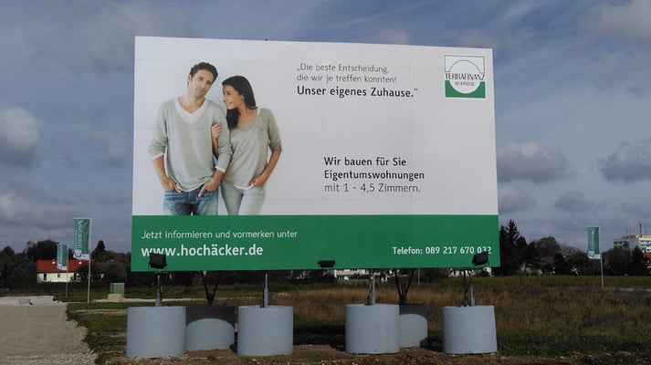 Bautafel 8x5m Stahl München Perlach