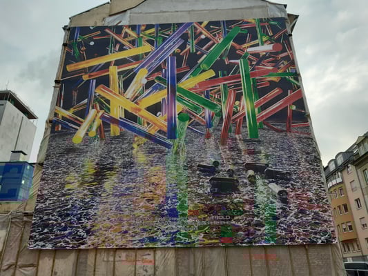 Fassadenbanner Türkenstraße 52 München Phil L Herold