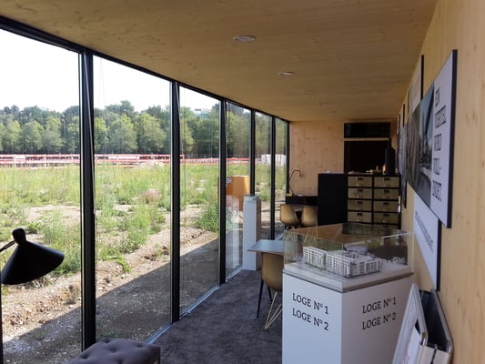 Innenansicht Hiloft design Container Büro