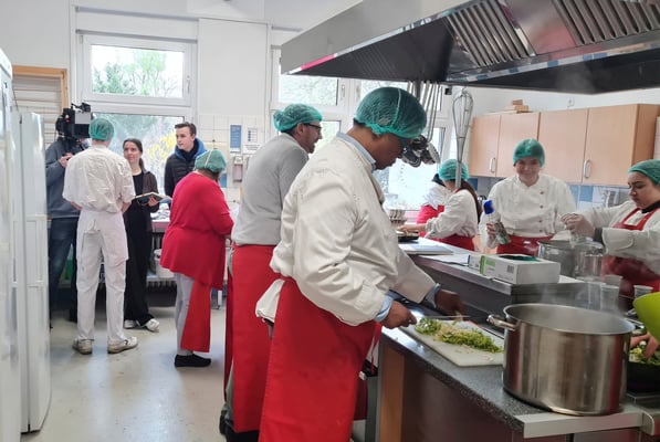 Auch Studio 47 war da und interviewter selbst in der Küche