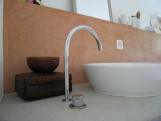 Tadelaktwände im Badezimmer