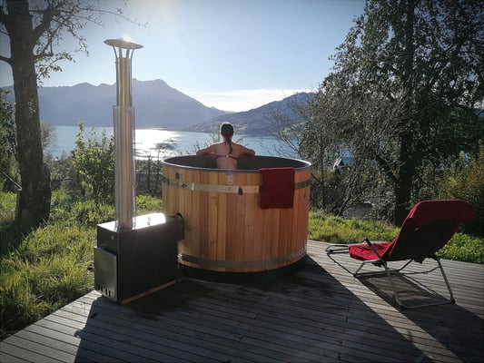 beheizbares Badefass 