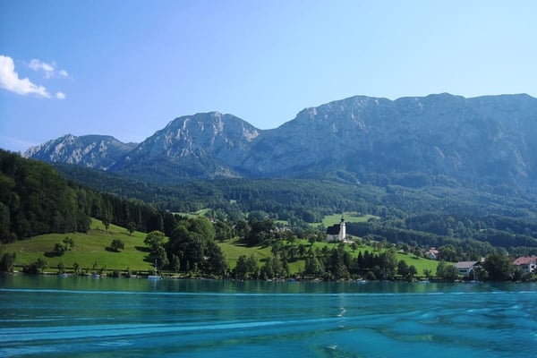 Bergsteigerdorf Steinbach am Attersee mit Höllengebirge