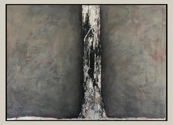 Toile 92x73cm technique mixte