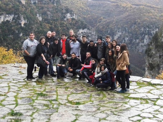 Group photo in Monodendri,at Cikos gorge