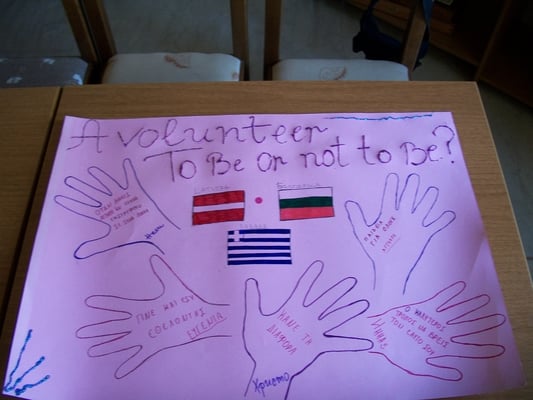 Poster about volunteerism, done by participants of the exchange