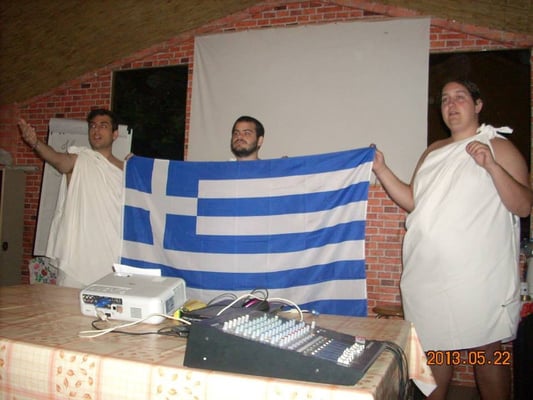 Greek participants presenting culture of Greece