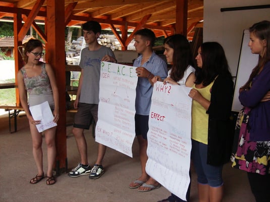 Participants presenting outcome of their group work