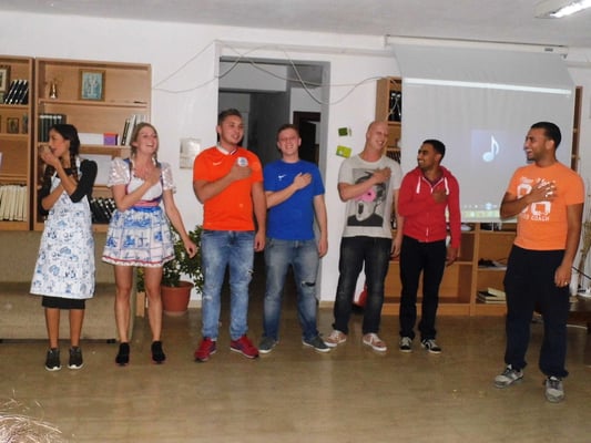 Dutch team presenting Dutch night