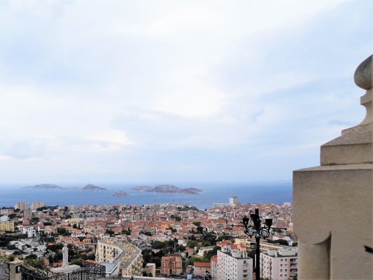 A view to Château d'If from Notre-Dame de la Garde