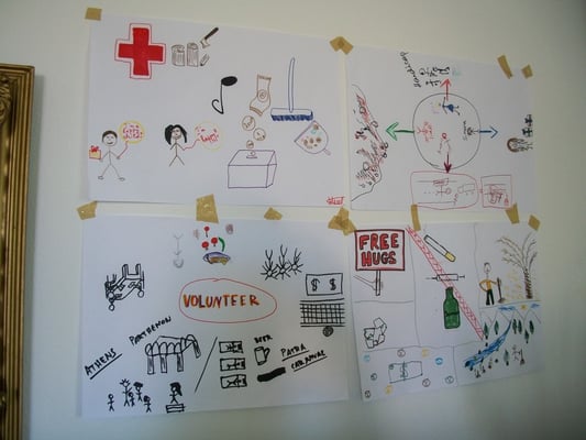 Posters about certain volunteerism actions done by participants