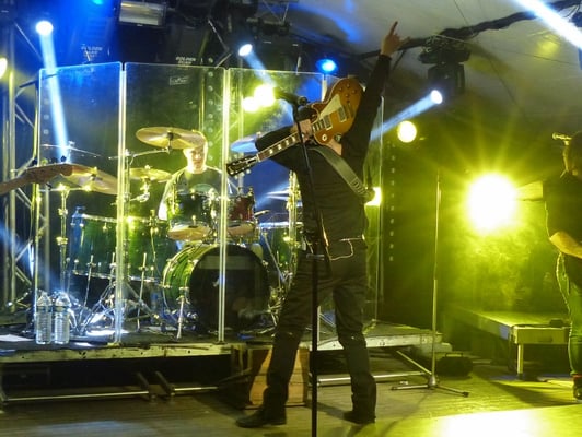 Le groupe Motel au bal de Pâques 2017 à Cros de Géorand