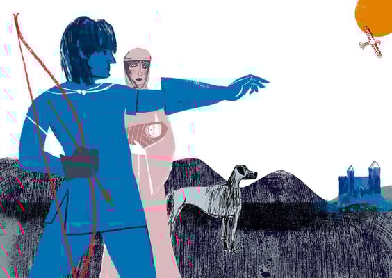 Jill Calder Illustration - Books - "Robert The Bruce" by James Robertson - Birlinn