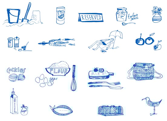 Jill Calder Illustration - General Illustration - "Little Black Book of Seafood" - First Great Western