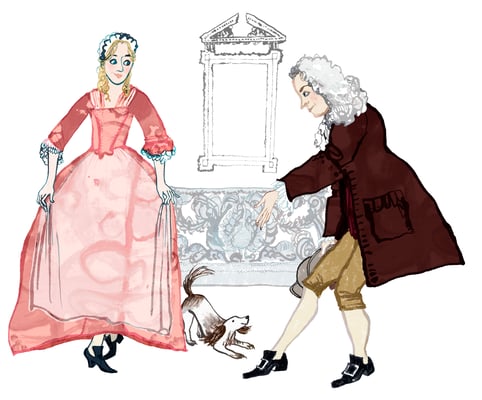 Jill Calder Illustration - General Illustration - Marble Hill House Revived - Family Trail vignette - English Heritage