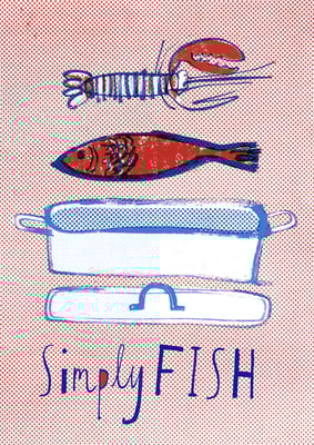 Jill Calder Illustration - General Illustration - "Little Black Book of Seafood" - First Great Western