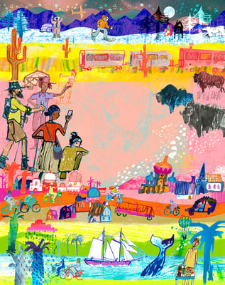 Jill Calder Illustration - General Illustration - Ethical Travel - Travel - The Simple Things Magazine