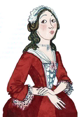 Jill Calder Illustration - General Illustration - Marble Hill House Revived - Grace Dysart, Lady Cartaret - English Heritage