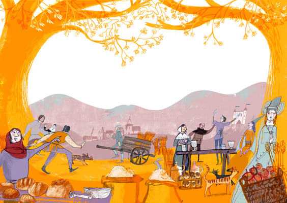 Jill Calder Illustration - Books - "Robert The Bruce" by James Robertson - Birlinn