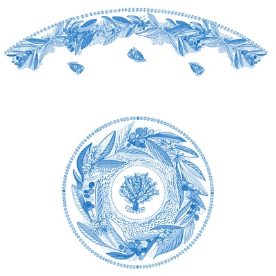 Jill Calder Illustration - General Illustration - Marble Hill House Revived - Coffee cup and saucer design - English Heritage