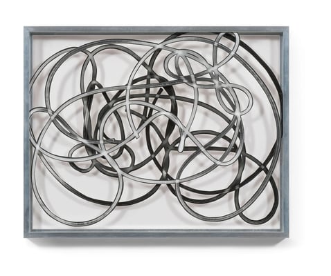 Hans Kupelwieser, OHNE TITEL, 2001 Collage, Fotogramm, Plexiglas 40 x 50 cm