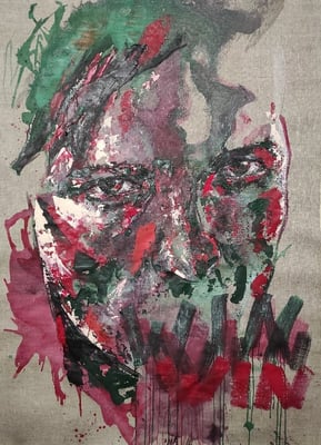 Viktoriia Kartashova, Serie "No more - Hard win. War. Ukraine", Acryl, Ölpastell / Leinwand, 160 x 120 cm